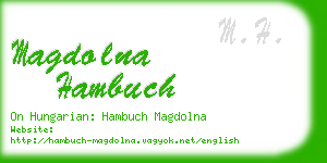 magdolna hambuch business card